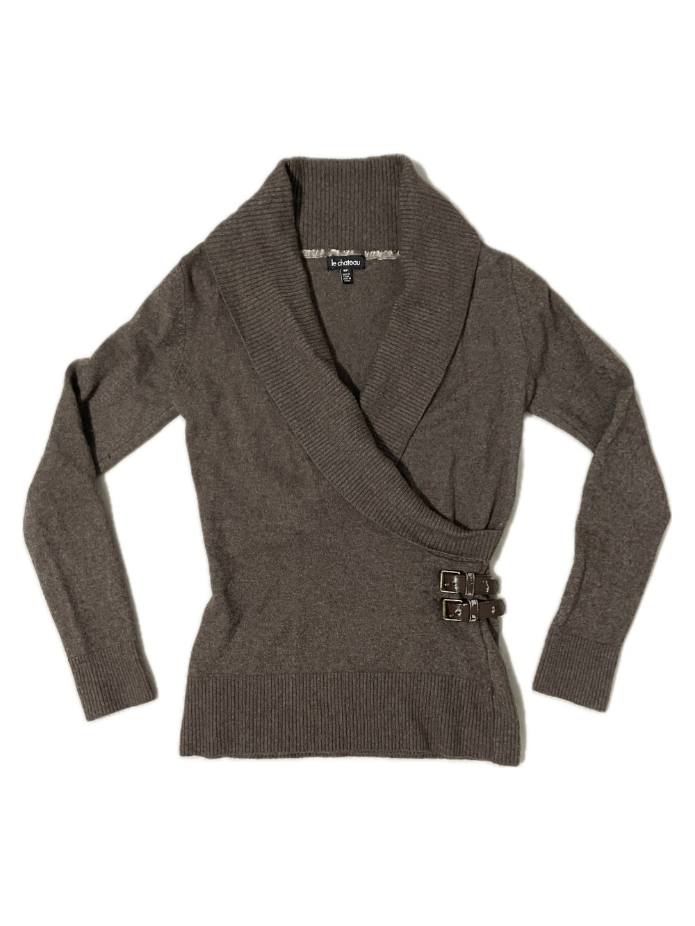 ✰ le château Brown V-Neck Wrap Sweater ✰